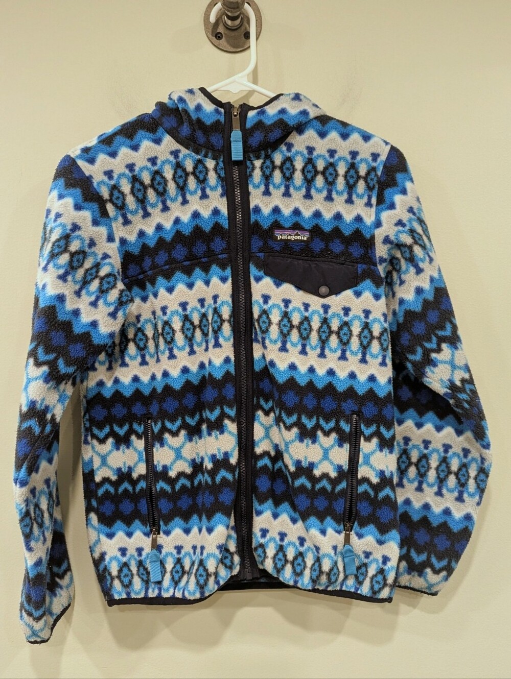 Patagonia Snap-T Hooded Fleece Jacket In Elektron Blue Size XS